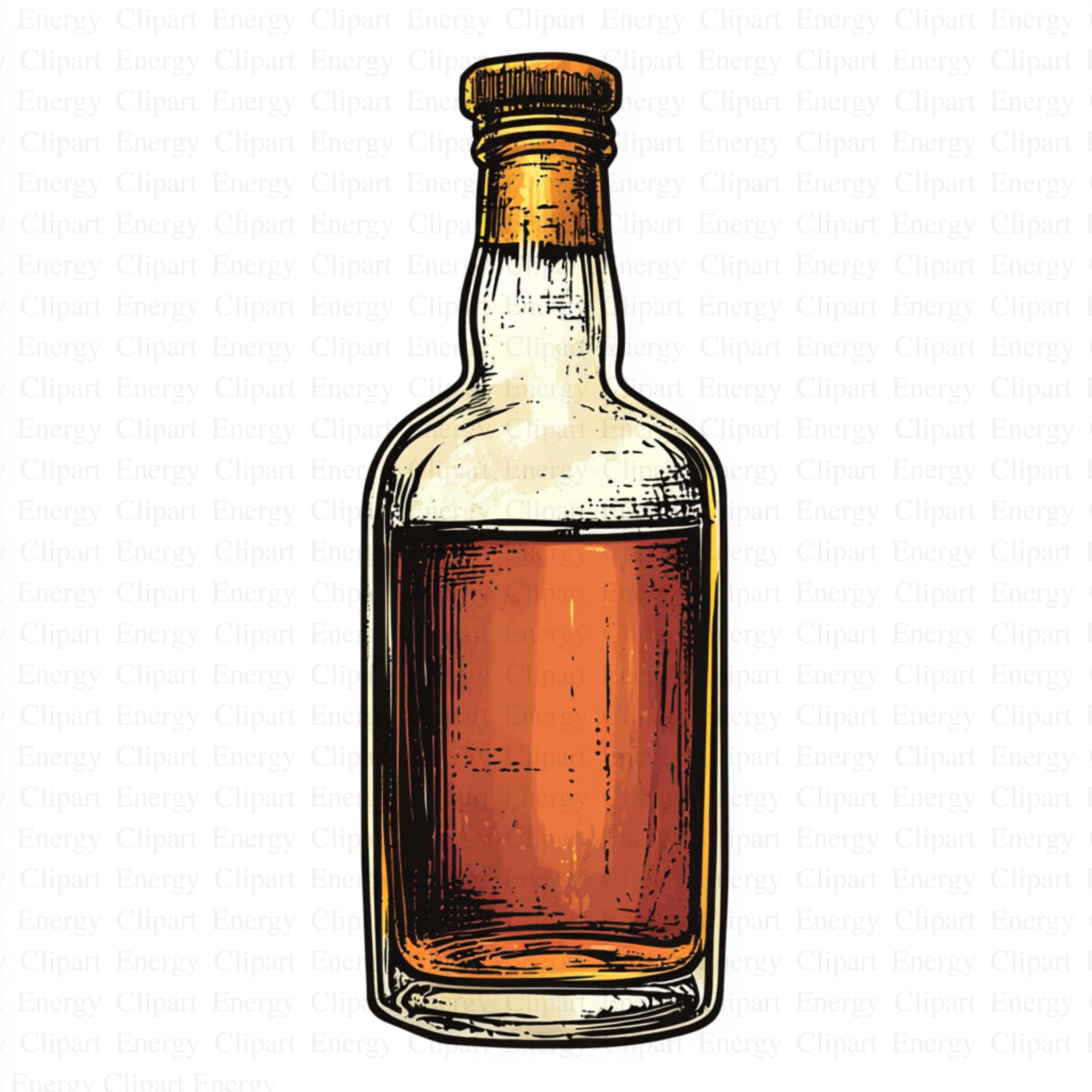 Liquor Bottle Clipart | 5 High Quality Jpg's | Digital Download ...