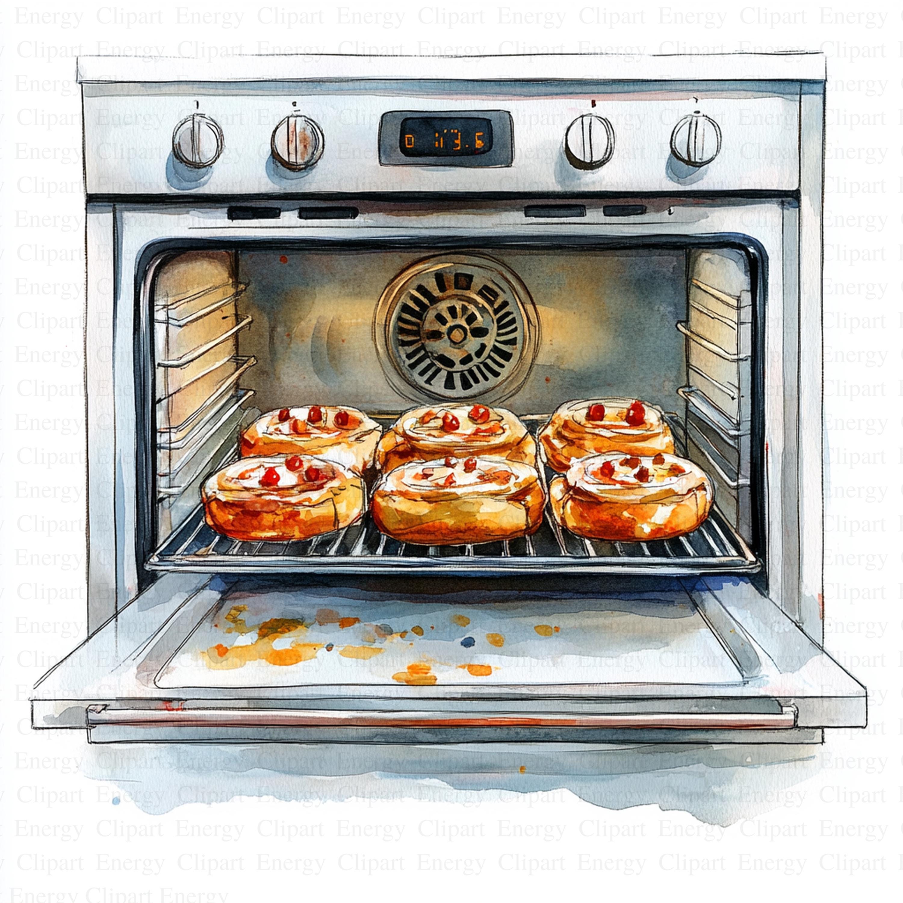 Oven Clipart | 5 High Quality Jpg's | Digital Download | Baking Art |  Kitchen Graphics | Culinary Illustrations | Food Designs | Clip Art - Etsy  New Zealand, image size:3000x3000