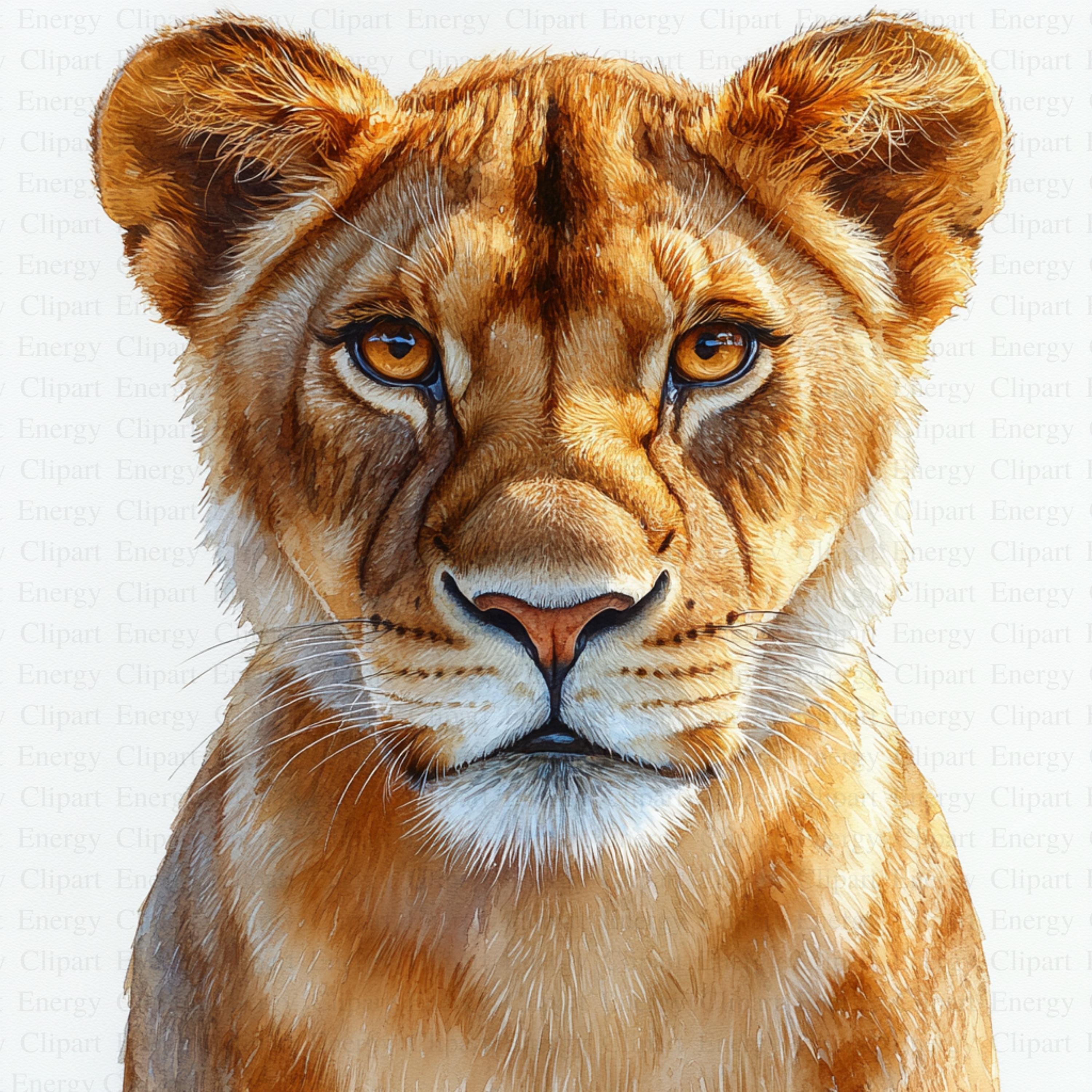 誇り高き雌ライオンのクリップアート | 5 つの高品質 JPG | デジタル