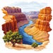 Grand Canyon Landscape Clipart | 5 High Quality Jpgs | Digital Download ...
