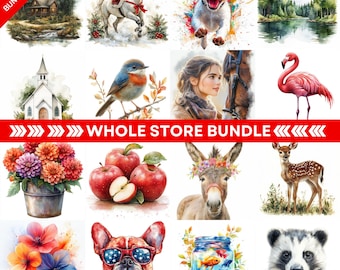 Paquete de imágenes prediseñadas para toda la tienda: todos los productos + lanzamientos futuros / JPG de alta calidad / Descarga digital / Imágenes prediseñadas / Creación de tarjetas / Scrapbooking