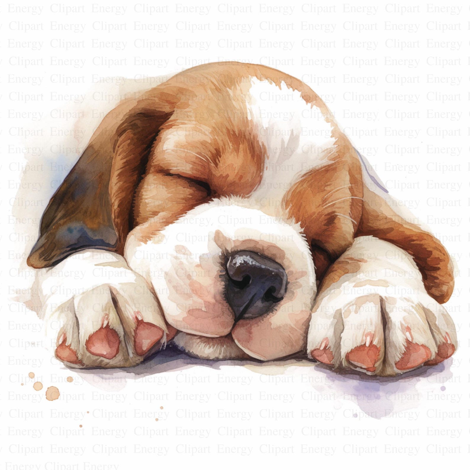 Cute Puppy Sleeping Clipart | 5 High Quality Jpg's | Digital Download ...