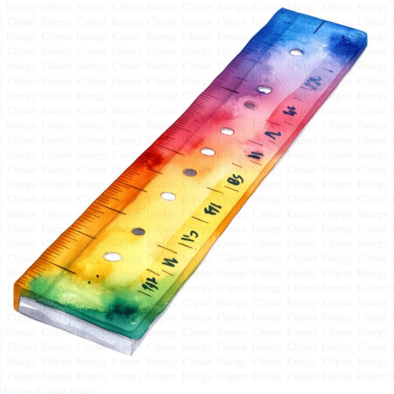 Ruler Clipart | 5 High Quality Jpg's | Digital Download | Measurement ...