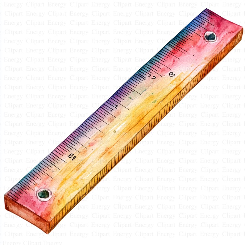 Ruler Clipart | 5 High Quality Jpg's | Digital Download | Measurement ...
