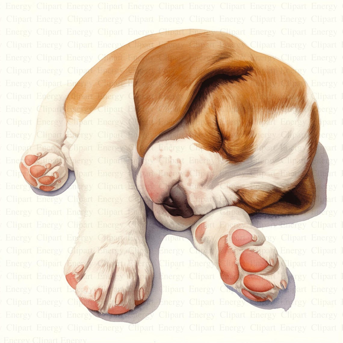 Cute Puppy Sleeping Clipart | 5 High Quality Jpg's | Digital Download ...
