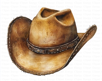 Cowboy Hat Clipart | 5 High Quality JPG's | Digital Download | Western Design | Hat Clipart | Digital Paper Craft | Cowboy hat images