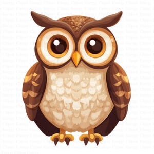 Aquarel uil clipart | 5 JPG's van hoge kwaliteit | Digitale download | Vogelkunst | Grafische uil | Ontwerp voor nachtdieren | Digitaal knutselen