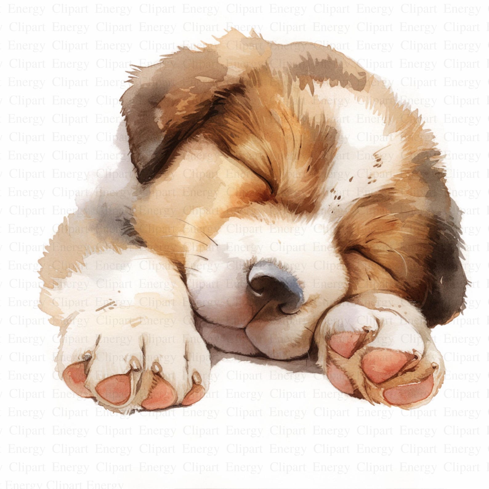 Cute Puppy Sleeping Clipart | 5 High Quality Jpg's | Digital Download ...