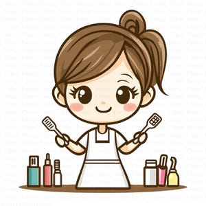 Hair Stylist Clipart | 5 High Quality JPG&#39;s | Digital Download | Hair Tools and Scissors | Salon Illustration Set | For Beauty Journals