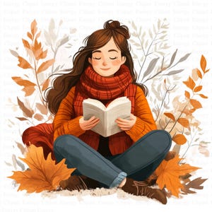 Clipart autunnale accogliente / 5 JPG di alta qualità / Download digitale / Arte di comfort autunnale / Design stagionale / Grafica estetica autunnale / Creazione di biglietti