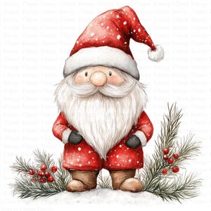 Weihnachts Wichtel Clipart | 5 hochwertige JPGs |  Digitaler Download | Nikolaus Wichtel | Winterwichtel | Digitale Clipart | | Digitales Kunstwerk-Paket