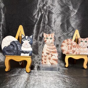 黒白猫のアンティーク置物4体セット James Haddonアメリカ木彫作家 James Haddon Cats - Etsy