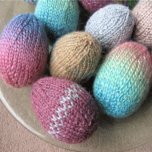 PDF knit pattern knitted egg pattern, easy and quick project, easter decoration egg, small knit project, any size of yarn works image 2
