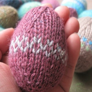 PDF knit pattern knitted egg pattern, easy and quick project, easter decoration egg, small knit project, any size of yarn works image 4