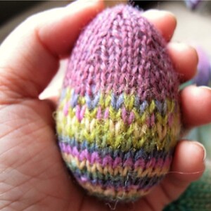 PDF knit pattern knitted egg pattern, easy and quick project, easter decoration egg, small knit project, any size of yarn works image 5