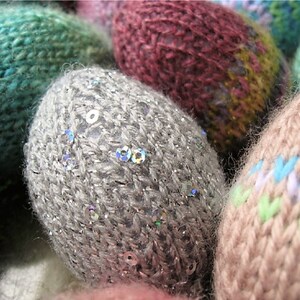 PDF knit pattern knitted egg pattern, easy and quick project, easter decoration egg, small knit project, any size of yarn works image 6