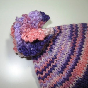 PDF pattern, Knit Flower Pixie Hat with little crochet flower, for little girl, fits for 2-4 years old image 2