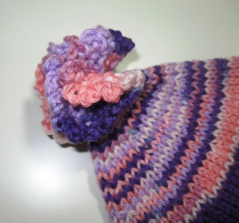 PDF pattern, Knit Flower Pixie Hat with little crochet flower, for little girl, fits for 2-4 years old image 2