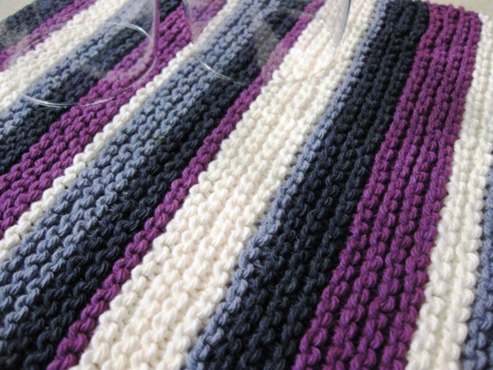 PDF Pattern for Dish Drying Mat, Simple Garter Stitch Pattern, Cotton Yarn, Stripe Pattern. Etsy