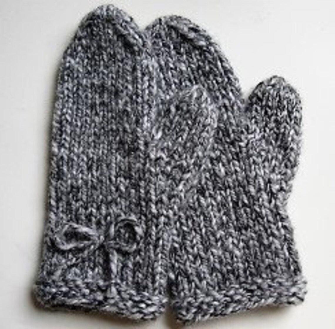 PDF Knitting Pattern - Bulky Yarn Mittens, 1 Ball Project, for Ladies ...