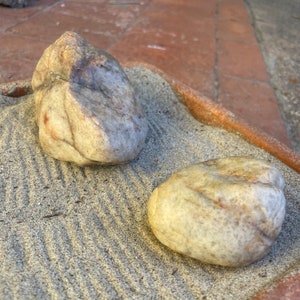 Boulder suiseki stones. Desert stone. Beach stone. Zen meditation.