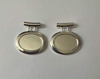 2 Fused glass pendant settings - item #S140
