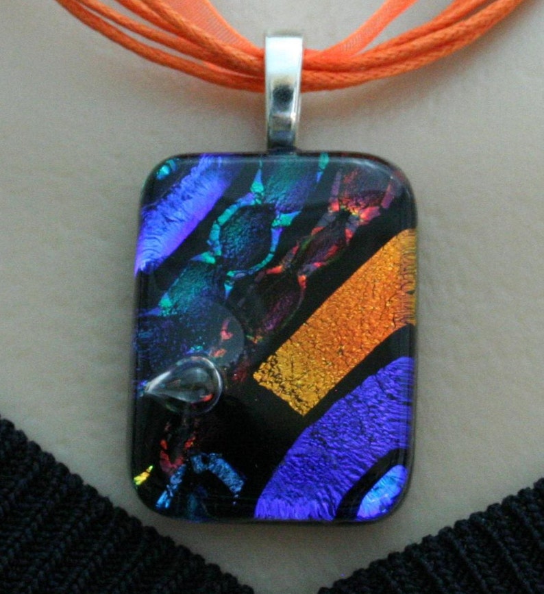Mosaic Cremains Jewelry Dog Cremation For Dog or Cat Ashes Pink Green Orange Black c52