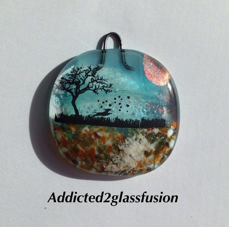 Pet Ashes fused into Glass Sun Catcher 2 square Dog memorial cremation wall hanging