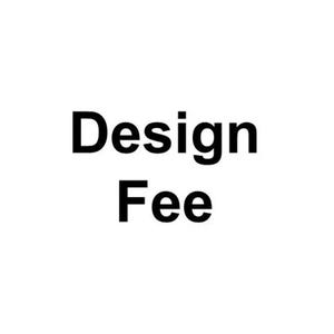 May include: The words "Design Fee" are displayed in bold, black text against a white background. The text is centered, with "Design" above "Fee". The font is a simple, sans-serif style.