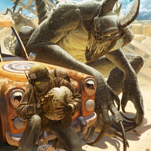 Fallout New Vegas Poster: Deathclaw and Courier Art Print image 2