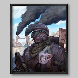 Fallout New Vegas Poster: Mojave Außenposten Courier Kunstdruck