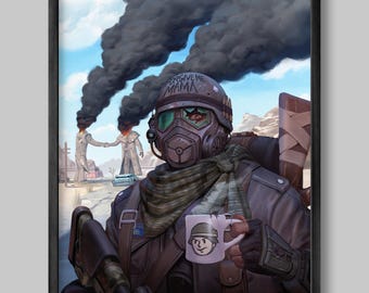 Fallout New Vegas Poster: Mojave Outpost Courier Art Print