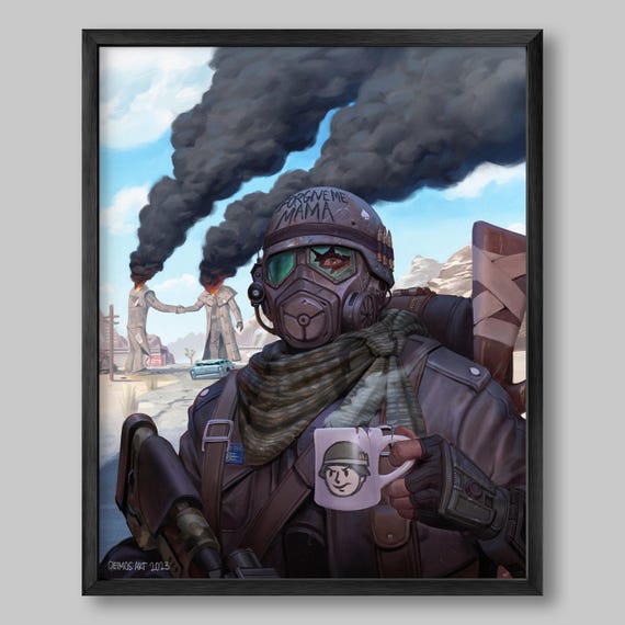 Fallout New Vegas Poster: Mojave Outpost Courier Art Print