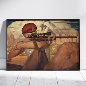 Cartaz de Fallout | Craig Boone de New Vegas | Impressão de arte de parede | Presente para jogadores | Cartaz de videogame | Pintura de pôster de Boone por DeimosArt