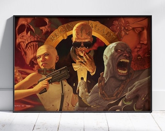 Poster Fallout | Argent mort à New Vegas | Impression d'art mural | Cadeau pour joueur | Affiche de jeu vidéo | « Sierra Madre » par DeimosArt