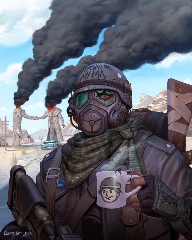 Fallout New Vegas Poster: Mojave Outpost Courier Art Print image 2