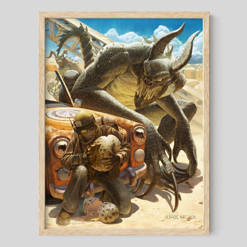 Fallout New Vegas Poster: Deathclaw and Courier Art Print image 4