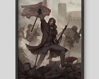 Póster de Fallout New Vegas: Impresión artística de la República de Nueva California/NCR