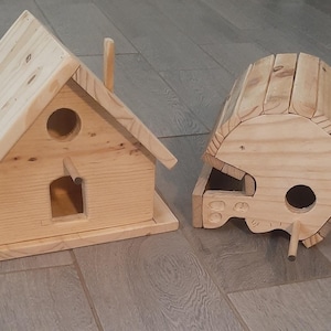 Handmade birdhouses