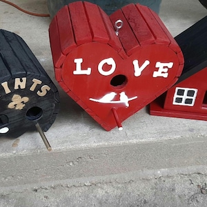 Handmade birdhouses