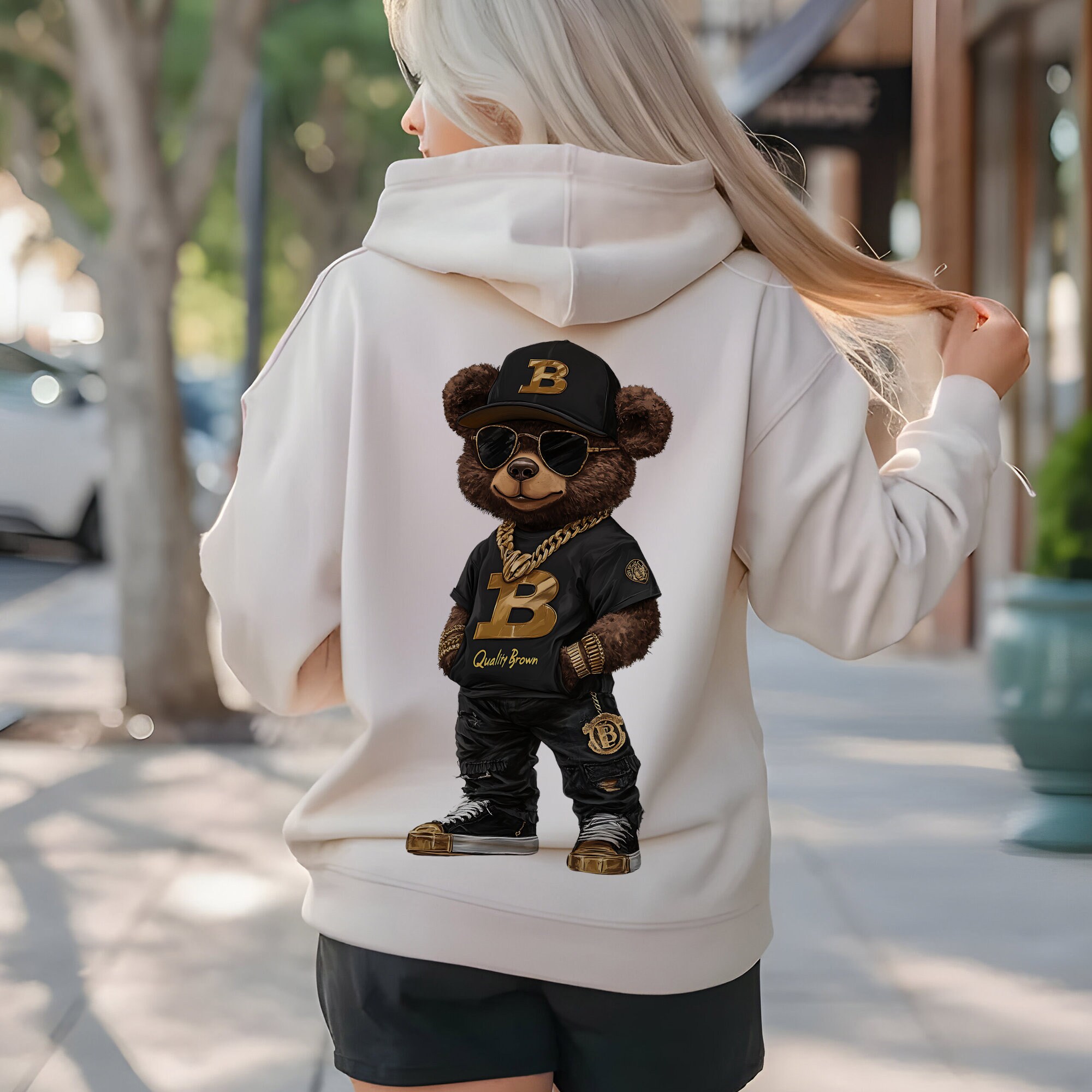Teddy Bear PNG Rapper Cartoon Bear Graffiti Boom Box Street Art Teddy ...