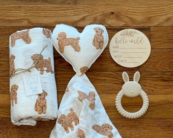 Golden Doodle with Lovey Gift Set