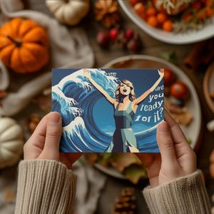 Pacote de cartões postais eleitorais - Taylor Swift Blue Wave - Cartões postais de eleitores para envio 4 x 6 - Cartões postais para eleitores - Cartão postal político - GOTV