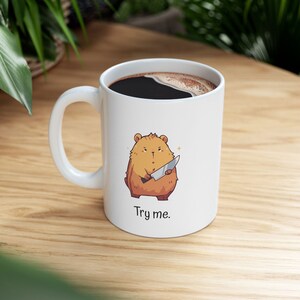 Cute Capybara Ceramic Mug | Animal Lover Gift | Funny Coffee Cup | Unique Gift Idea | Cute Animal Mug | Capybara Lover Gift