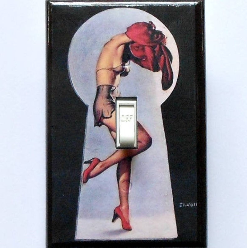 Newest PIN UP Switch plates Outlets & ROCKERS Retro pinup art wall decoration pinup poster light switch covers pin up wall decor rockabilly image 3