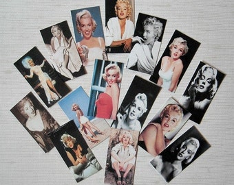 Marilyn Monroe Domino STICKERS- Marilyn keepsakes Marilyn art shrines Marilyn stickers Marilyn Monroe pictures vintage Marilyn photos