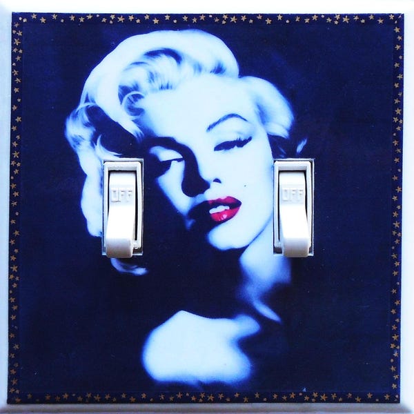 Marilyn Monroe switch plates & MATCHING SCREWS- Marilyn Monroe photos Marilyn collectible movie star Marilyn Monroe prints Marilyn art print