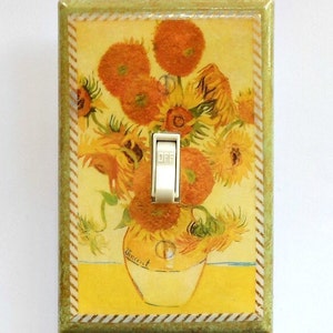 Van Gogh Switch Plate famous Impressionist Art Monet waterlilies Van Gogh wall decor Starry Night The Scream Chagall Van Gogh cafe at night