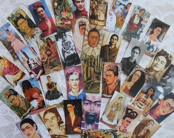 Frida Kahlo STICKERS- Sets of 36, 24, 16 Frida jewelry shrines triptych Frida crafts frida art inspirational Frida Kahlo prints Frida crafts