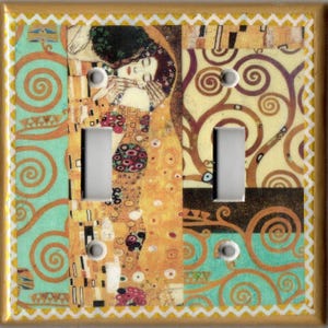 Klimt design Switch plates & MATCHING SCREWS Art Nouveau wall decoration Klimt art decor Klimt light switch cover Klimt print Art Deco print